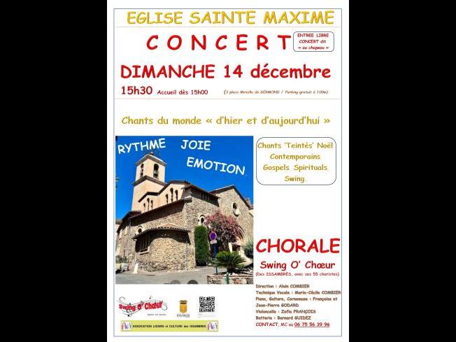 CONCERT CHORALE: CHANTS teintés NOËL, GOSPEL, SWING