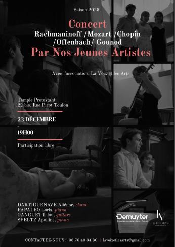 Les CONCERTS Carte Blanche de LA VOIX ET LES ARTS
