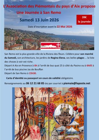 Notre prochaine sortie en Ligurie
