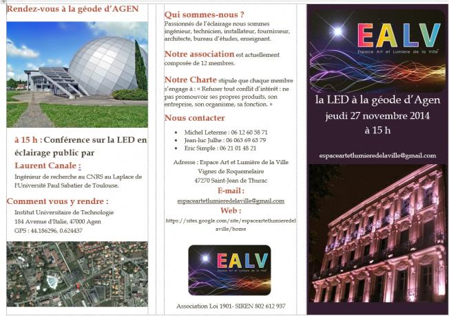 Conférence à la Géode d'Agen 