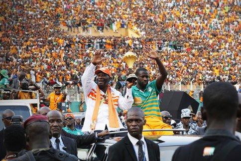 felicitation à l'équipe nationale de Côte d'Ivoire de football