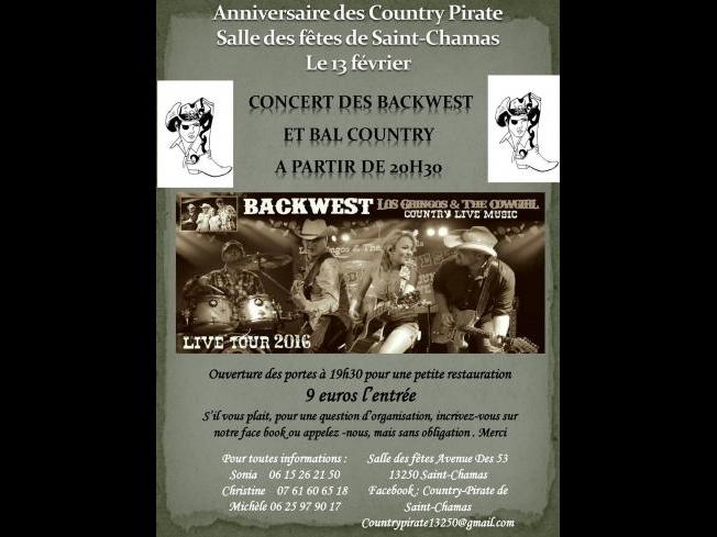 Concert et bal country avec le groupe BACKWEST