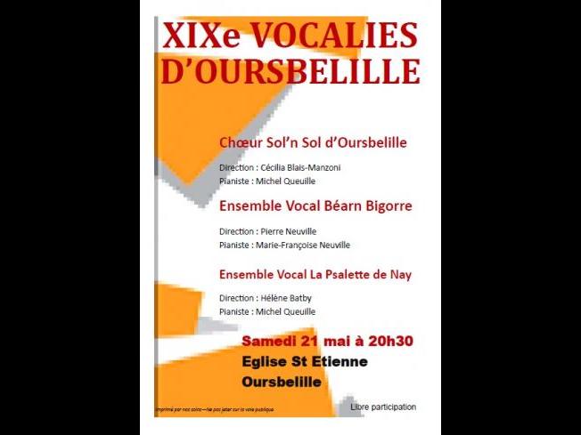 XIXe VOCALIES D'OURSBELILLE