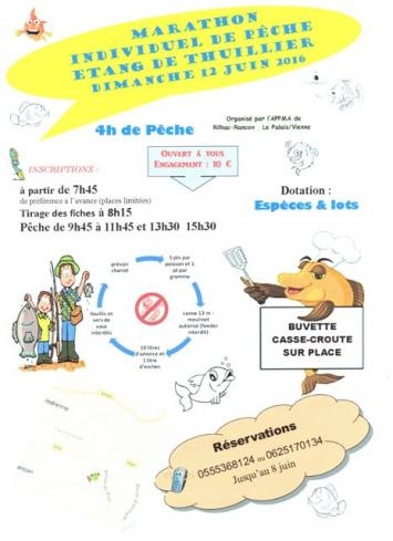 Dimanche 12 Juin 2016 MARATHON INDIVIDUEL DE PÊCHE organisé par l'AAPPMA LE GARDON 