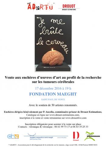vente caritative pour la recherche sur les tumeurs cérébrales
