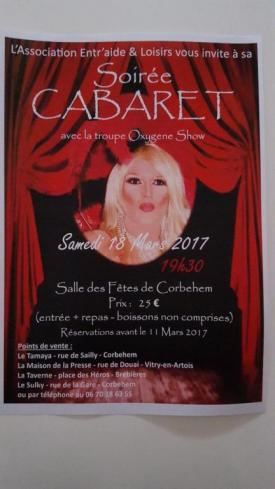 Soirée Cabaret Samedi 18 Mars 2017 à 19h30