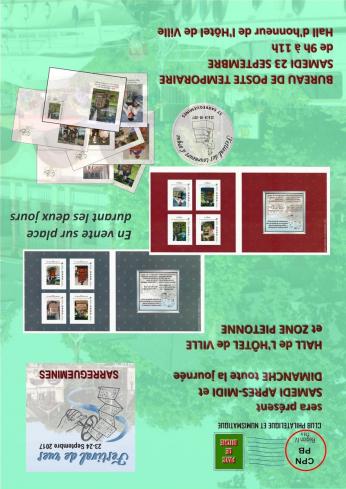 Émission de carnets de timbres, bureau de poste temporaire 