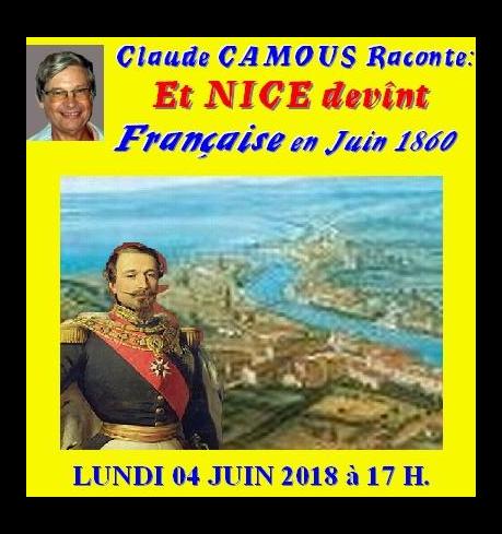 Claude Camous raconte Juin 1860 : Et Nice devînt Française…