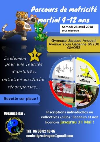 Parcours de motricité kung fu pour enfants jusqu'à 13 ans