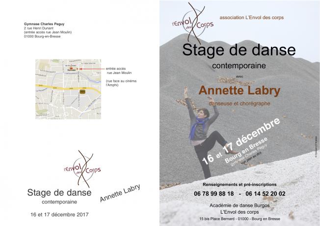 Stage de danse contemporaine avec Annette LABRY