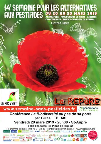 Conférence « La biodiversité au pas de sa porte »