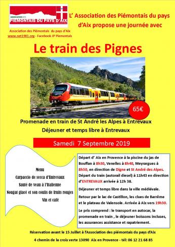 SORTIE TRAIN DE PIGNES DU 7 SEPTEMBRE 2019