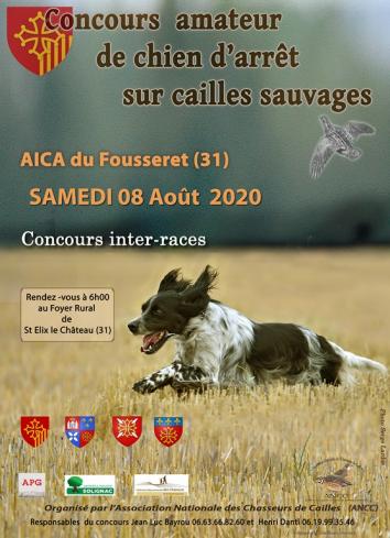 Concours amateur sur cailles sauvages Fousseret 08/08/2020